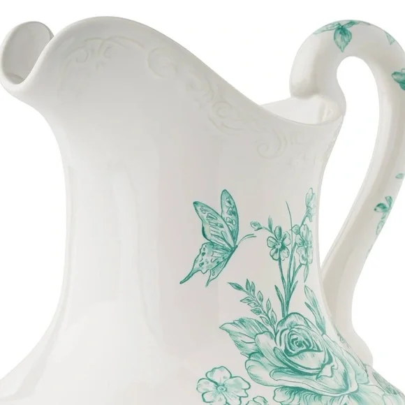 Limited⏳Offer Pioneer Woman Agatha Green Stoneware 2-Qt Pitcher - Picture 3 of 5